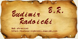 Budimir Radoički vizit kartica